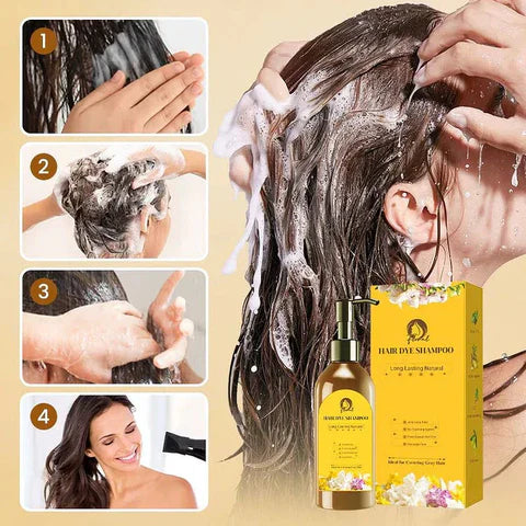 Japanese Long Lasting Natural Hair Dye Shampoo (Buy 1 Get 1 Free๐ฅ)